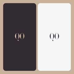 QO logo design vector image
