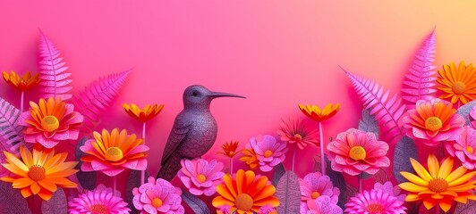 bird on flower