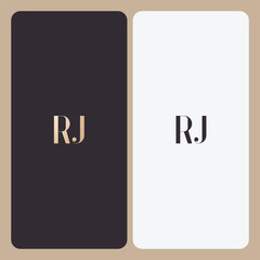 RJ logo deign vector image
