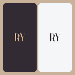 RY logo deign vector image