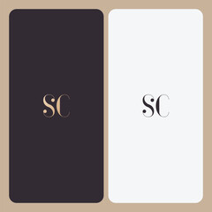SC logo deign vector image