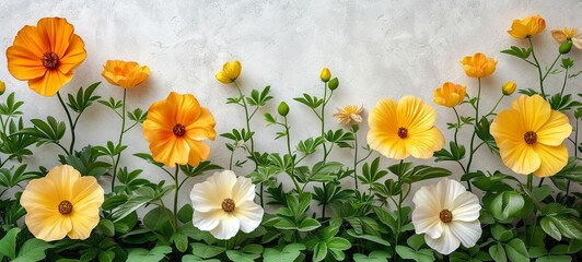 Obraz premium yellow and white tulips