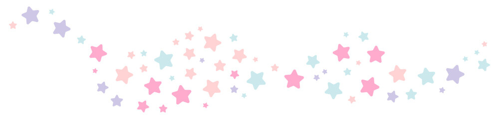 Pastel stars line simple. Vector illustration.	