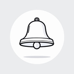 Fototapeta premium Cartoon bell minimalist clip art illustration