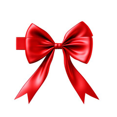 Fototapeta premium Red ribbon. Isolated on transparent background