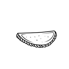 Hand Drawn Mexican Empanada Doodle 