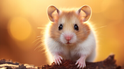 Super Macro Close-up of hamster. Full HD Background. Generative AI,