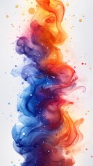 Vibrant Watercolor Bubble Texture Generative AI
