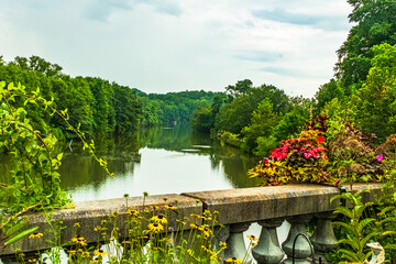 View of Broad River from Lake Lure Flowering Bridge at Lake Lure North Carolina