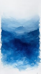 Light Blue Watercolor Abstract with Space for Personalization Generative AI