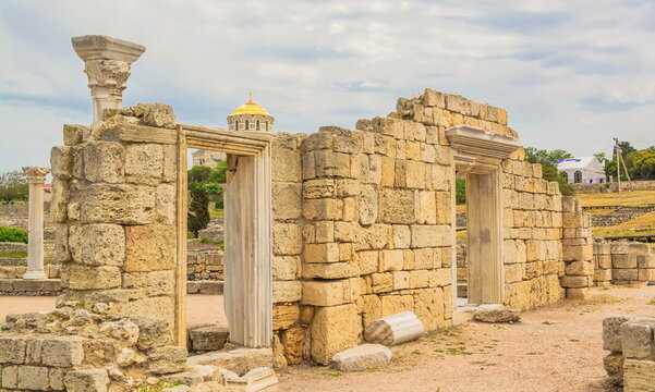 Ruins of the ancient city of Chersonesos in Sevastopol
