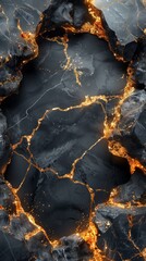 Golden Veins Marble Wallpaper in Luxurious Onyx Color Generative AI