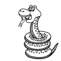 Snake Cartoon Vector 