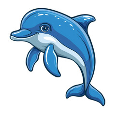 dolphin isolated on a white background with clipping path.