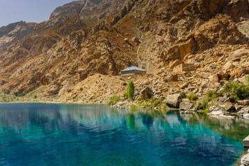 Crystal clear water of the Seven Lakes, Fann Mountains,  Tajikistan