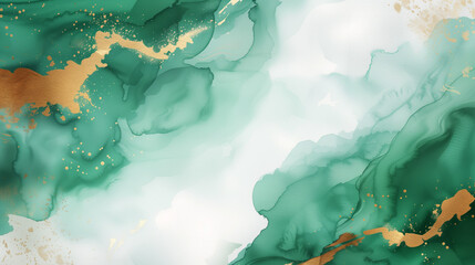 A beautiful background reminiscent of watercolor stains, resembling green marble.