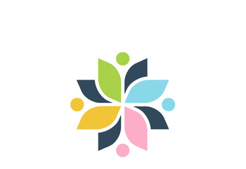 abstract flower logo