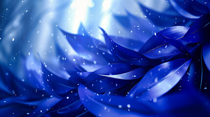 Abstract Blue Design with Shiny Bright Texture, Futuristic Wave Motion Effect, Digital Art Concept