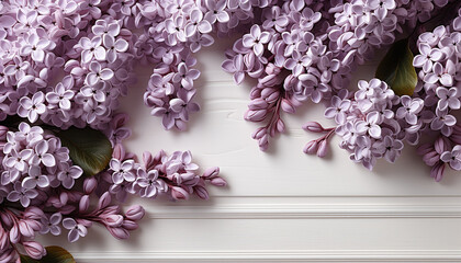 Nature lilac bouquet, a rustic composition of organic beauty generated by AI