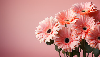 Vibrant gerbera daisy bouquet brings beauty and elegance to celebrations generated by AI