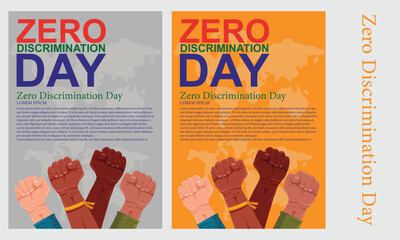Simple flat victor Zero Discrimination Day design
