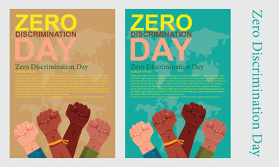 Simple flat victor Zero Discrimination Day design