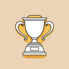 Cartoon trophy cup illustration vector art