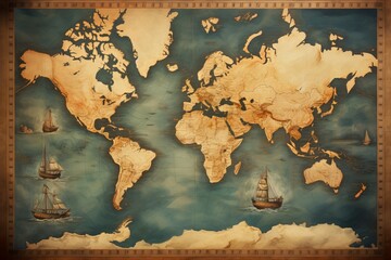 Topographical Map geographical view. Surface planet. Generate Ai