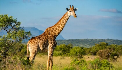 Naklejka na ściany i meble giraffe south africa