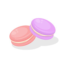 pink and purple macarons