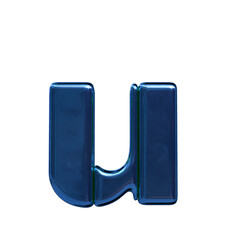 Symbol made of blue vertical blocks. letter u