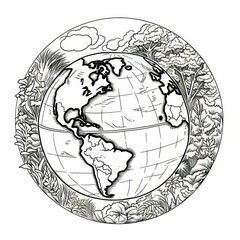  ornament world map white globe from globes, in the style of engraved line-work