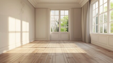 Empty interior room design