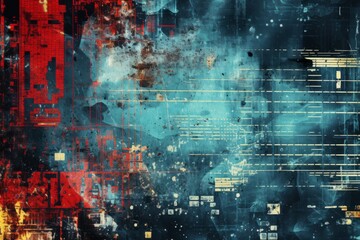 Blue and red grunge texture background