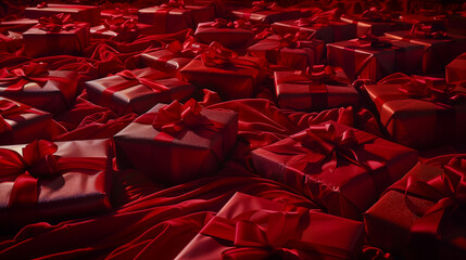 red gifts background