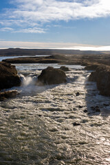 Wild river Laxa i Adaldal, North Iceland