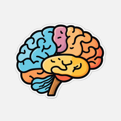 Thinking idea concept brain illustration