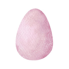 Pink easter egg. Watercolor egg