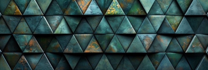 Geometric Triangle Mosaic Wallpaper Texture Generative AI