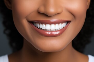 Fototapeta premium Young Woman with Perfect Healthy Teeth: Symbolizing Optimal Dental Care, Whitening and Oral Health