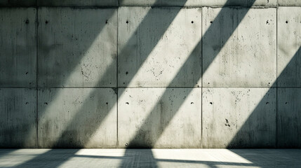 Minimal concrete wall with shadows