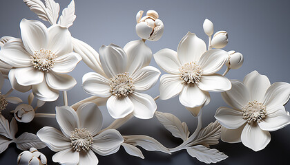 Nature elegance in a single flower, a blossoming daisy bouquet generated by AI