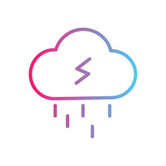 rain icon with white background vector
