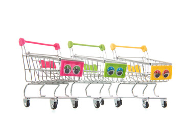 Row funny shopping carts - 737492032