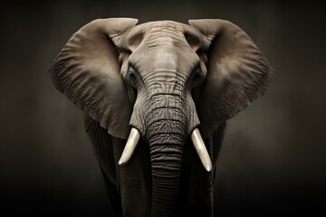 Fototapeta na wymiar Verdant Jungle elephant nature. Water trunk. Generate Ai