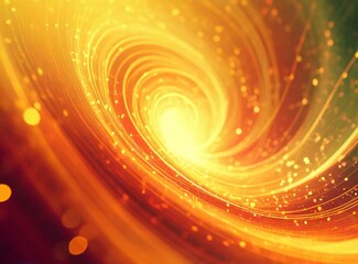 An intense abstract image of a fiery vortex, swirling with bright light and glowing particle.