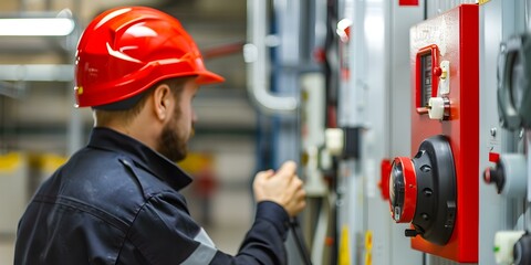 Supervising Fire Alarm System and Enforcing Factory Security Protocols. Concept Emergency Preparedness, Factory Security Measures, Fire Alarm Supervision, Safety Protocol Enforcement, Risk Management