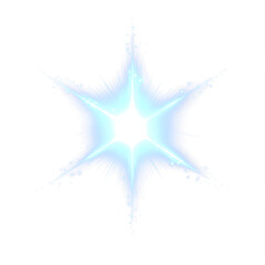 Blue Glow Star. Light glowing effect.