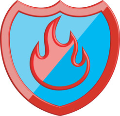 3d full colour fire icon logo vector