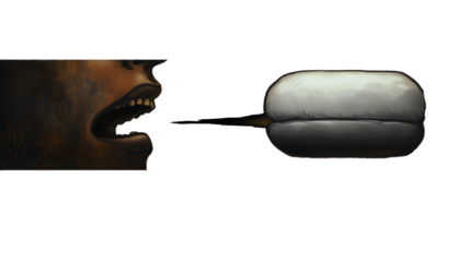 Bocadillo vacío de una charla o conversación.